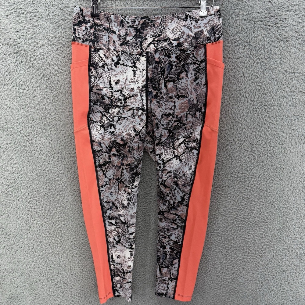 Rise By Lularoe Coral Snakeskin Ankle Hi-Rise Leggings Ladies Plus Size 1X